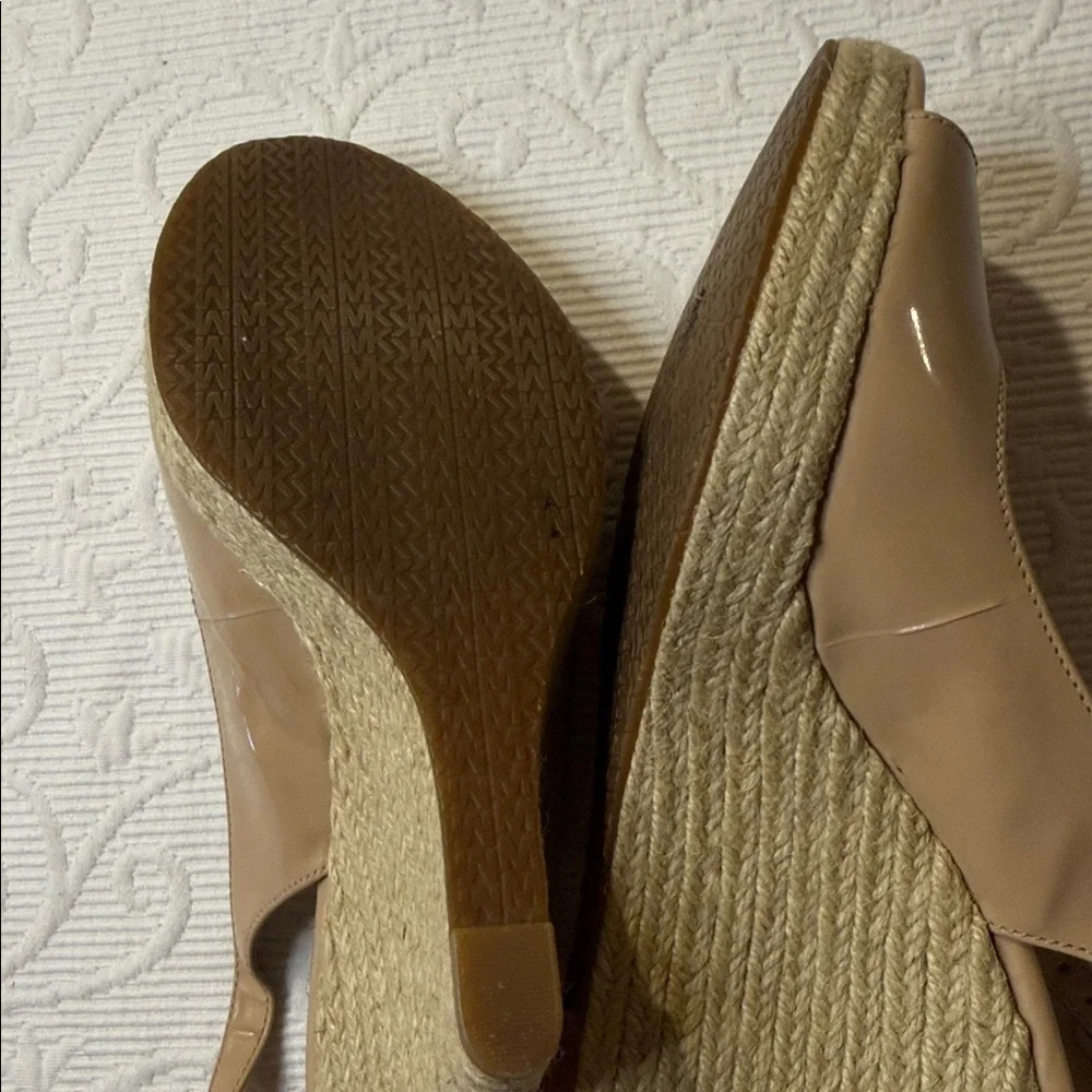 MICHAEL Michael Kors Beige Wedge Espadrille Sandals. 8.5 Sling back.